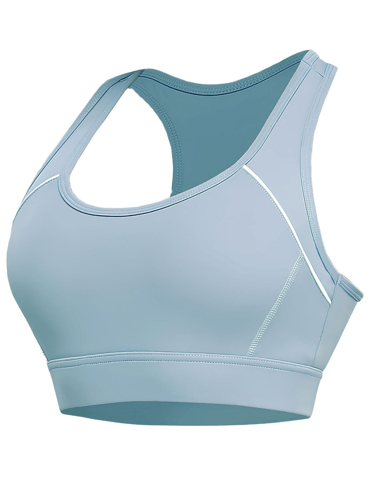 Sports Bras Women High Impact, Seamless Racer Back Padded Support Comfort Bra Adjustable Blue(M)