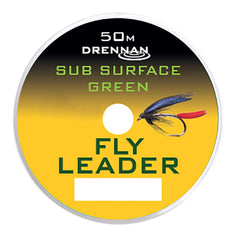 50m Drennan Subsurface Fly Line Tippet Leader Material - Green - 8lb