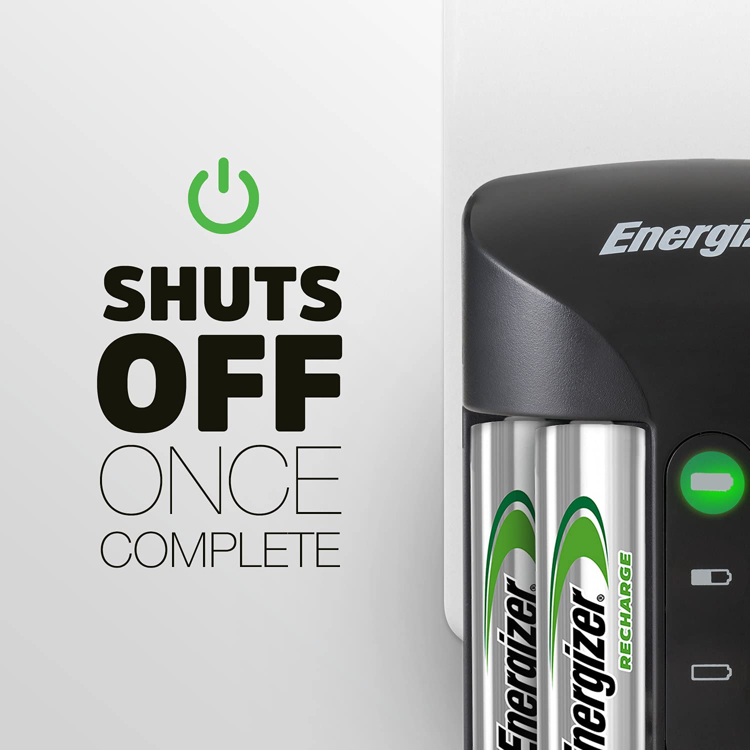 Energizer Battery Charger, Recharge Pro, for AAA and AA Batteries (4x AA Rechargeable Batteries Included)