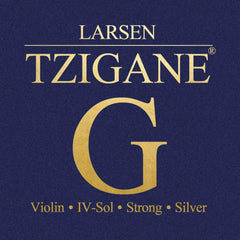 LARSEN Strings Violin Strings Tzigane Multifilament Fibre Core G Silver Strong