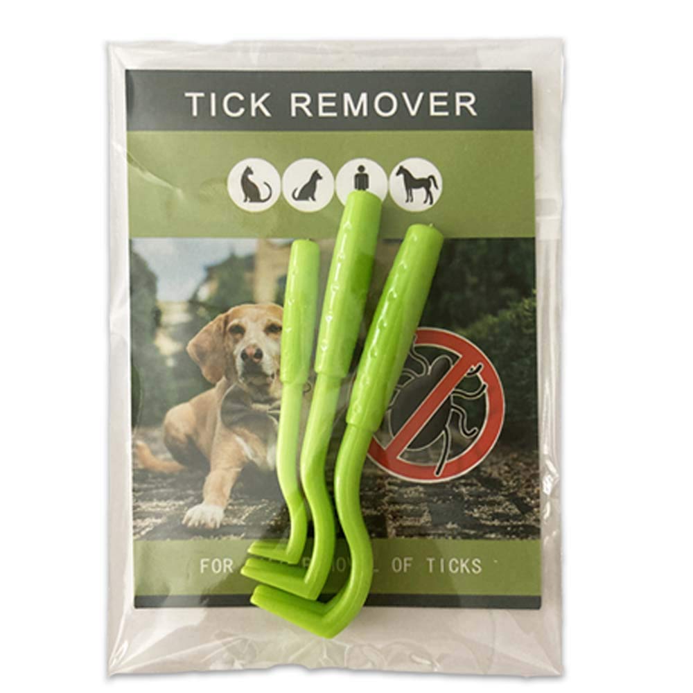 HouChanges 3Pcs Tick Remover Tool,Painlessly Tick for Dogs Cats and Humans Pets Green