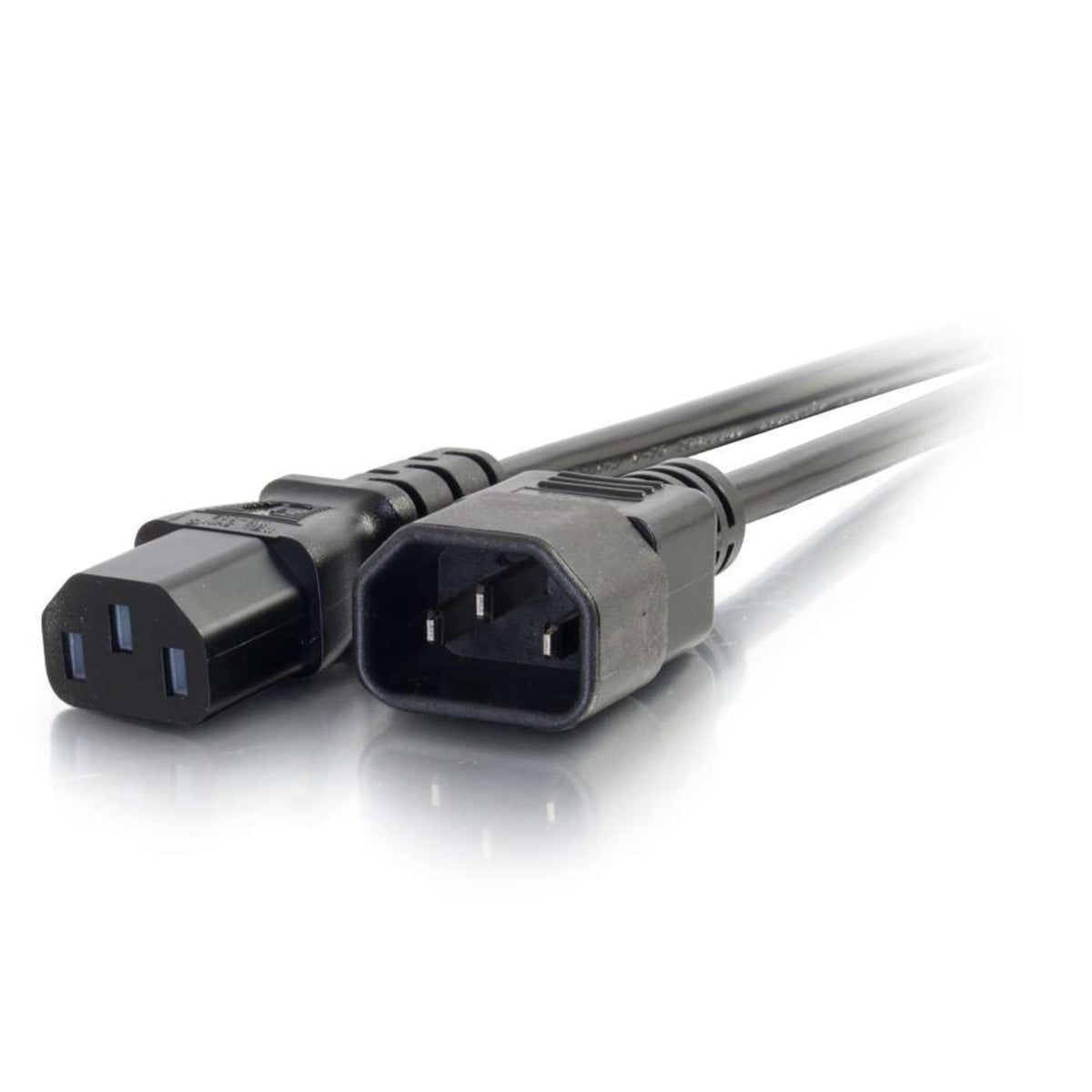 C2G 0.5 Metre 18 AWG Computer Extension Cord (IEC320C13 to IEC320C14) 1.5 Foot Kettle Lead/Power Cable, Black