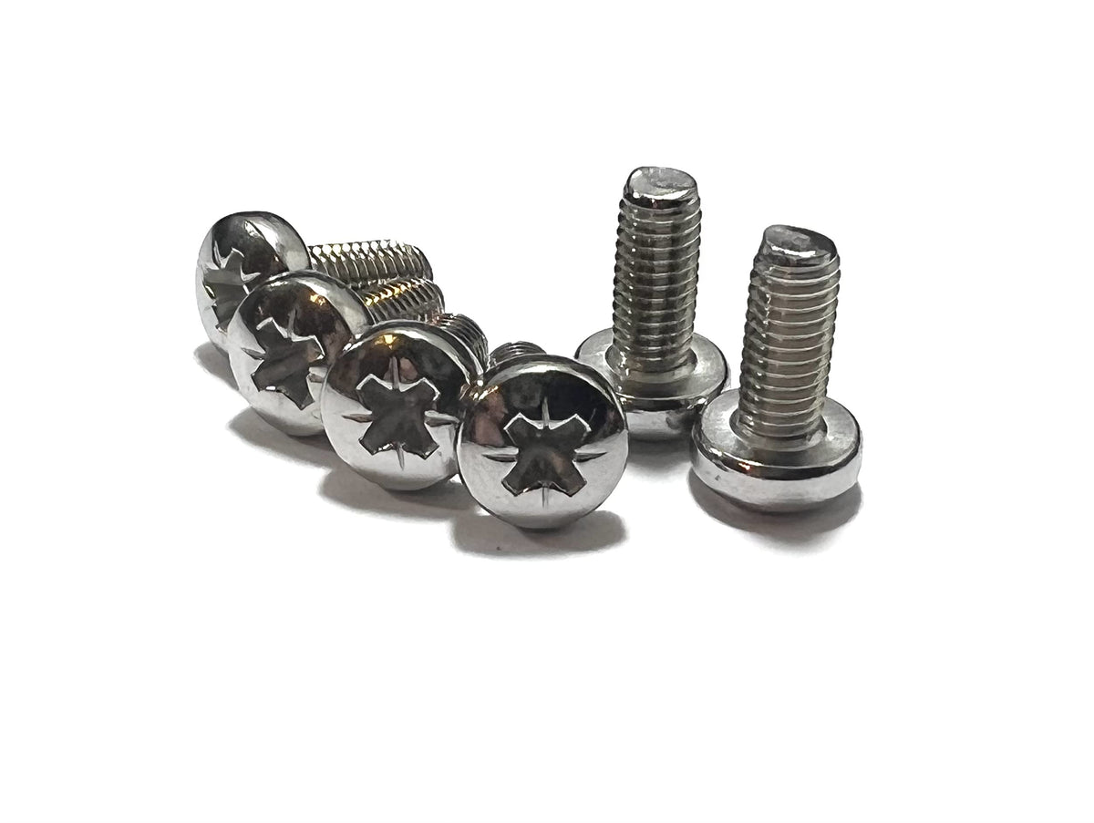 M4 (4mm x 10mm) Pozi Pan Head Machine Screws - A2 Grade Stainless Steel (Pack of 20)