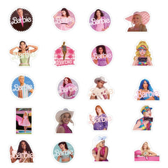 50pcs Barbie Film Stickers for Suitcase Skateboard Laptop Computer Water Bottles Car Teens Boys Girls Decal