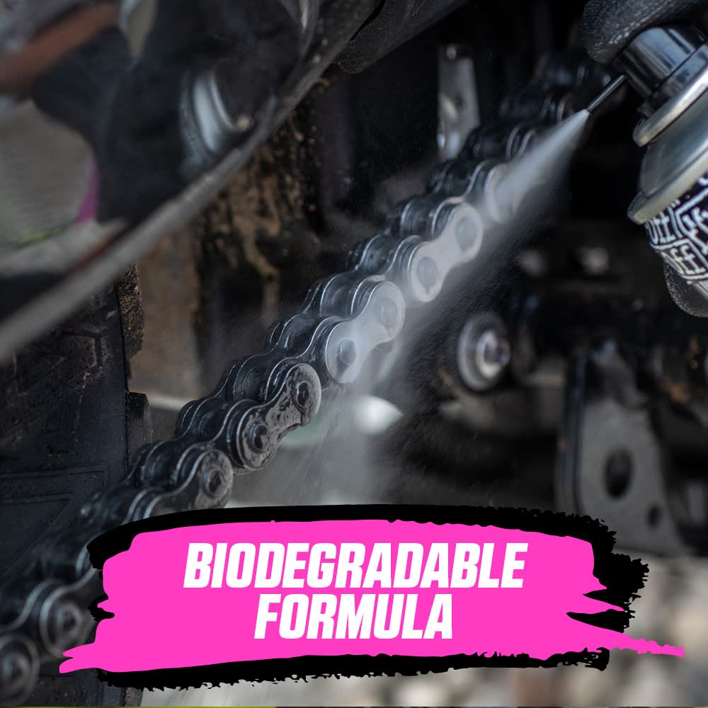 Muc-Off Motorcycle Chain Cleaner, 400ml - Motorbike Chain Cleaner and Degreaser Spray for Motorcycle Cleaning - Motorcycle Cleaner for On and Off-Road