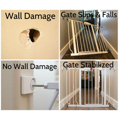 4 Pcs Safety Baby Gate Wall Protector Stair Gate Extension Wall Saver for Baby, Pet, Stair, Door, Wall Surface Safety