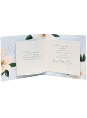 UK Greetings Mother's Day Card With Envelope - Light Flower Design,210x210mm