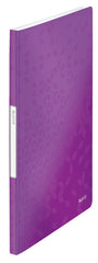 Leitz A4 Display Book, 20 Pockets, 40 Sheet Capacity, Transparent Pockets, Purple, WOW Range, 46310062