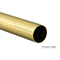 sourcing map Brass Round Tube 8.5mm OD 0.2mm Wall Thickness 300mm Length Pipe Tubing 4 Pcs