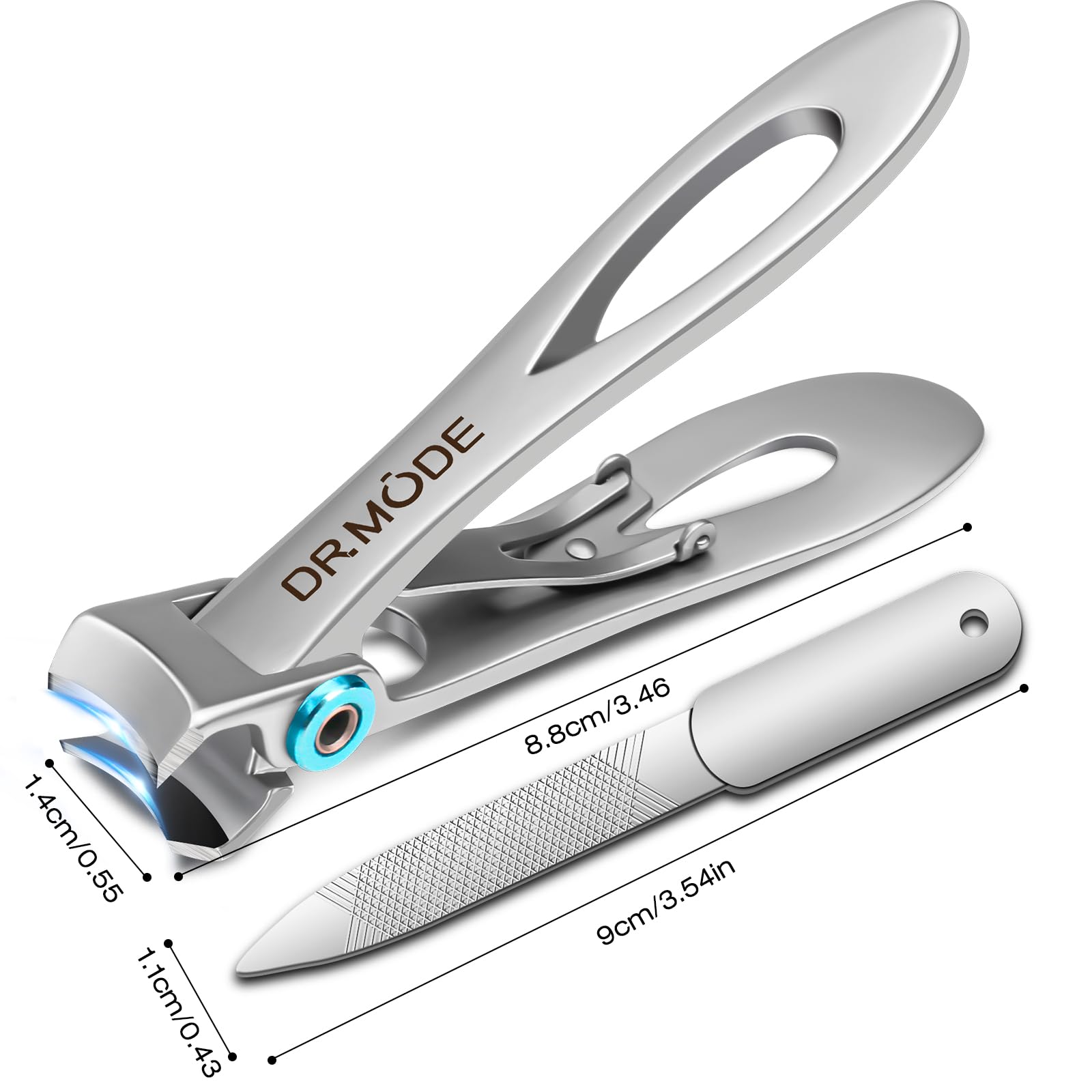 Nail Clippers - DRMODE Toe Nail Clippers for Thick Nails with 16mm Wide Jaw Opening, Heavy Duty Fingernail Clippers Large Nail Cutter Trimmer for Senior