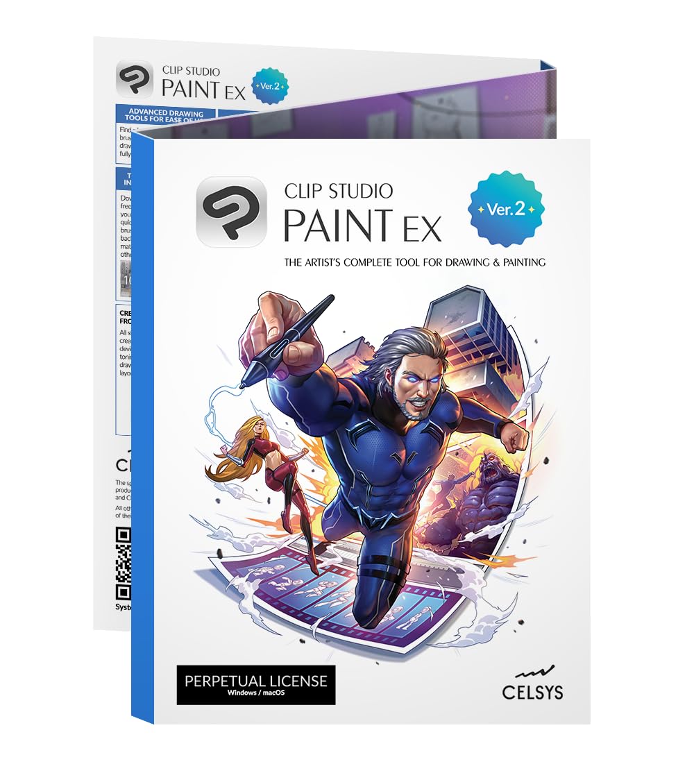 CLIP STUDIO PAINT EX - Version 2   Perpetual License   for Microsoft Windows and macOS