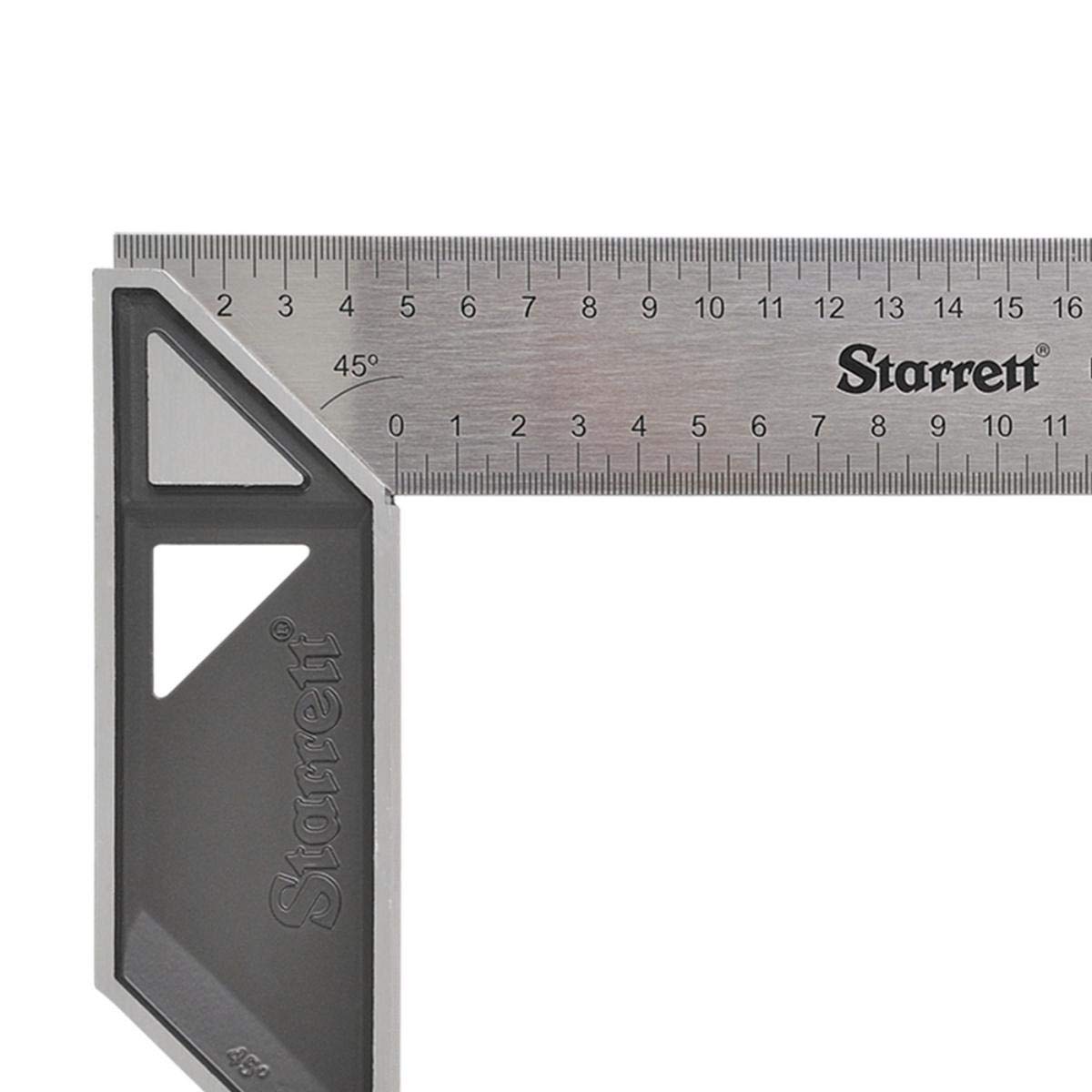 Starrett K53M-200-S Carpenters Try Square for Woodworking – 200mm Metric Set Square