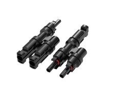 Solar Branch Connector, Durable Solar Panel Branch Connectors, T Branch Easy-to-Use 2 to 1 T -Splitter - Sudoo