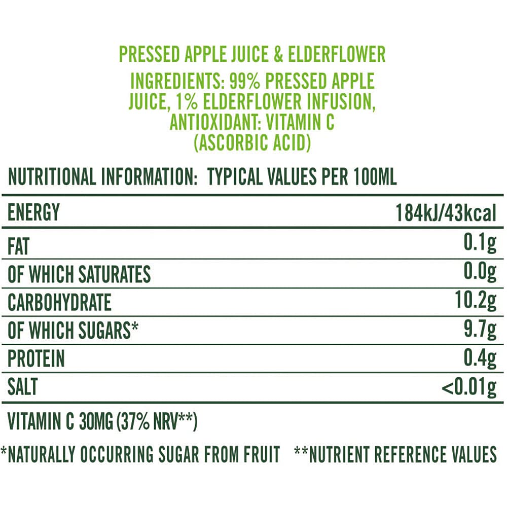 Cawston Press Apple & Elderflower Pressed Juice, 1 l, Pack of 6