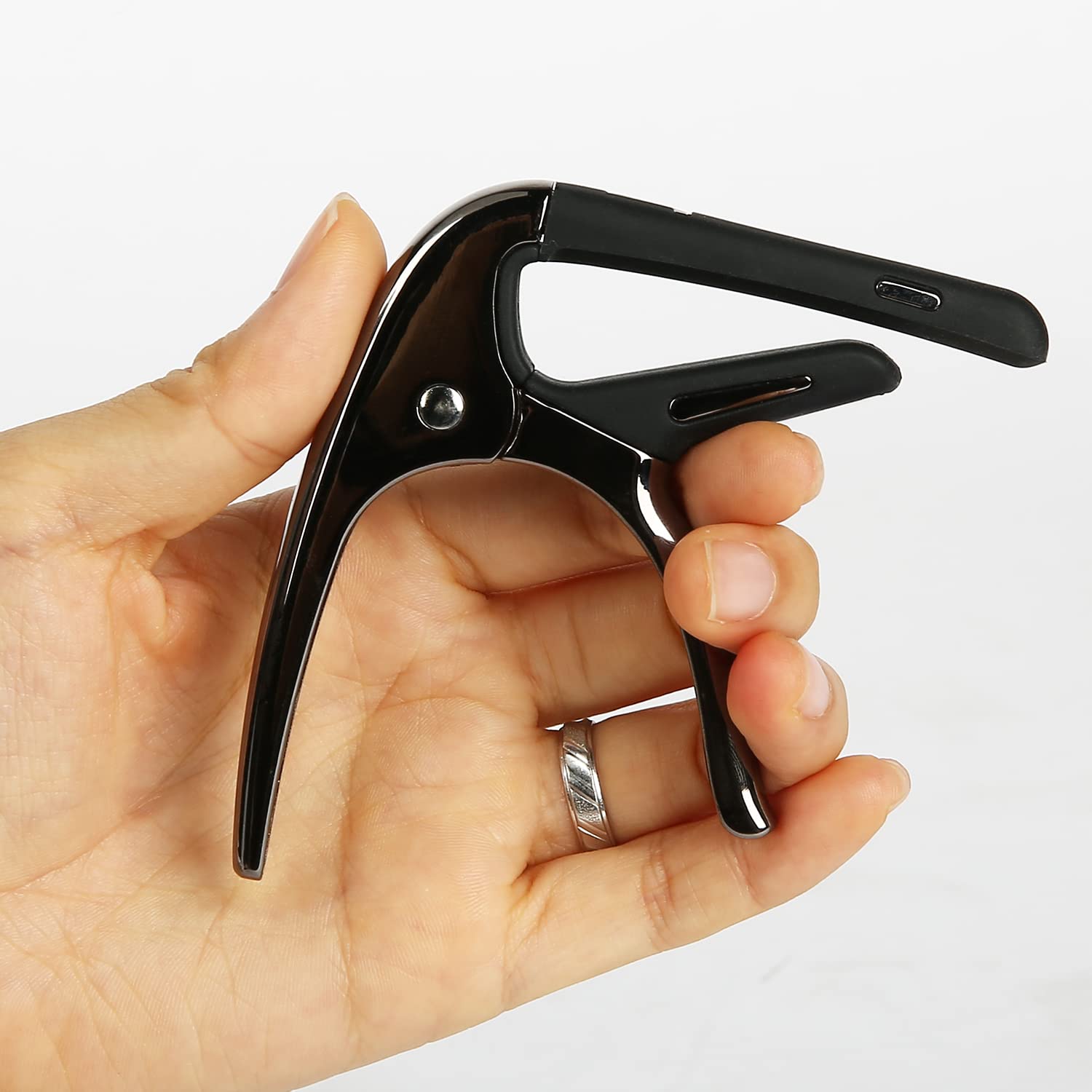 SGPRO Capos for Acoustic Guitars, Electric Guitars and Ukulele, Superior Zinc Alloy and Silicone Made (Minimal Black)