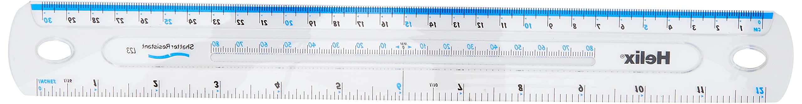 Helix 12 inch 30cm Premium Shatter Resistant Ruler