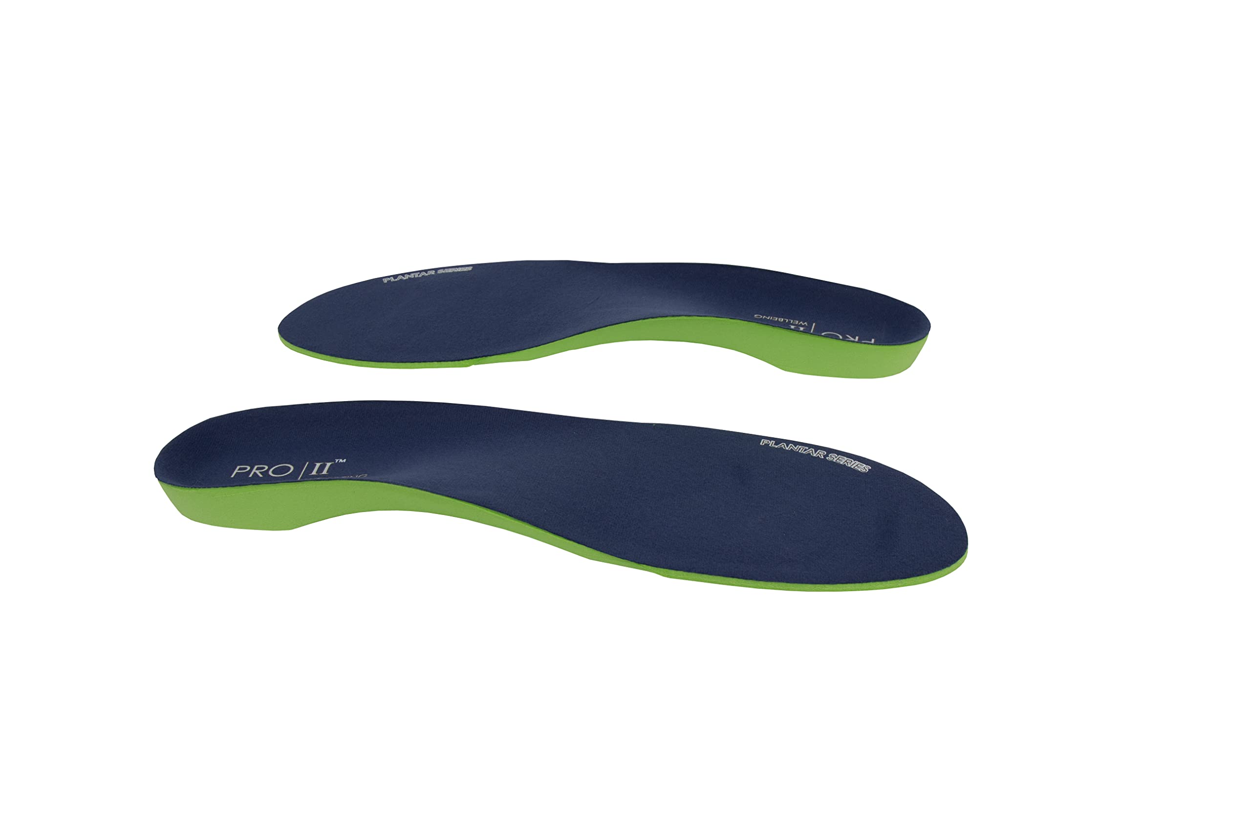 PRO 11 WELLBEING Orthotic Insoles Full Length with Arch Supports, Metatarsal and Heel Cushion for Plantar Fasciitis Treatment (3-4) Blue