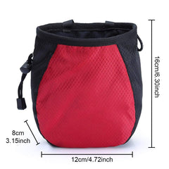 FUZVOL Red Climbing Chalk Bag Bucket Magnesium Chalk Bag with Belt Adjustable Pocket and Drawstring. It can be Hanging at the Waist used for Rock Outdoor Climbing Bouldering.