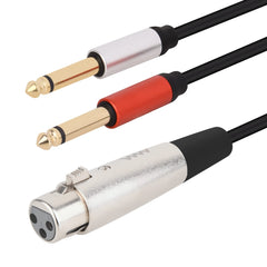 innov8 XLR 3Pins Female to Dual 2 x 6.35mm 1/4 inches TS Mono Y Splitter Microphone Cable - 1m