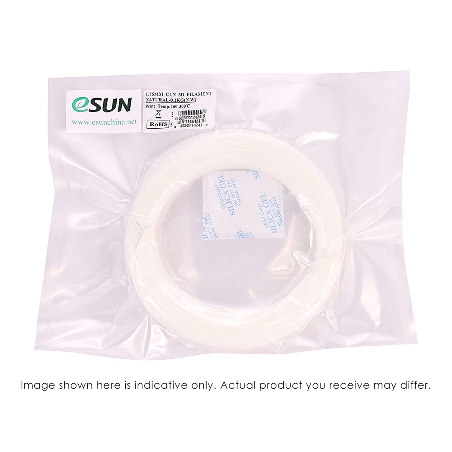 eSUN Cleaning Filament 1.75mm, 3D Printer Cleaning Filament, Prevent Nozzles and Extruders Clogging, 100g Spool 3D Printing Filament for 3D Printers, Natural