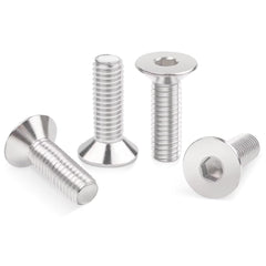 20Pcs M6 (6mm x 14mm) Hex Socket Countersunk Machine Screws, M6 Countersunk Bolts 14mm, Leryati Din7991 A2-Stainless Steel Hex Countersunk Screws - Countersunk Hex Bolts