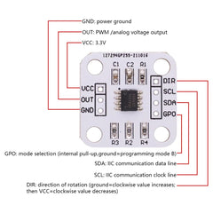 DollaTek 2Pcs AS5600 Magnetic Encoder Magnetic Induction Angle Measurement Sensor Module 12bit High Precision