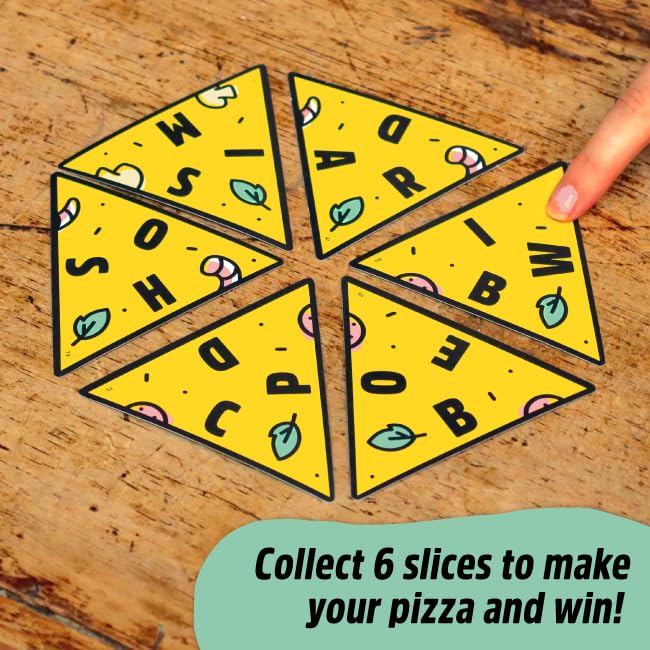 P for Pizza Board Game: Build a Giant Pizza Slice Before Anyone Else Family Travel Game Great for Adults and Kids   Perfect For Holidays and Camping