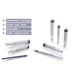 20 Pack 3ml Plastic Syringe without Needle,Sterile Syringe for Feeding,Liquid Measuring Syringe Tool for Lab, Measuring, Watering, Refilling, Feeding Pet, Oil,Glue Applicator(3ml 20PCS)