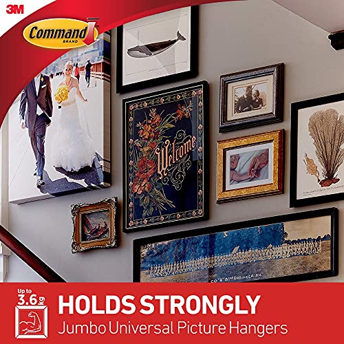 Command 17048-ES Metal Universal Picture Hanger - Damage Free Hanging - For Pictures, Frames, Mirrors and Clocks - Holds up to 3.6 kg