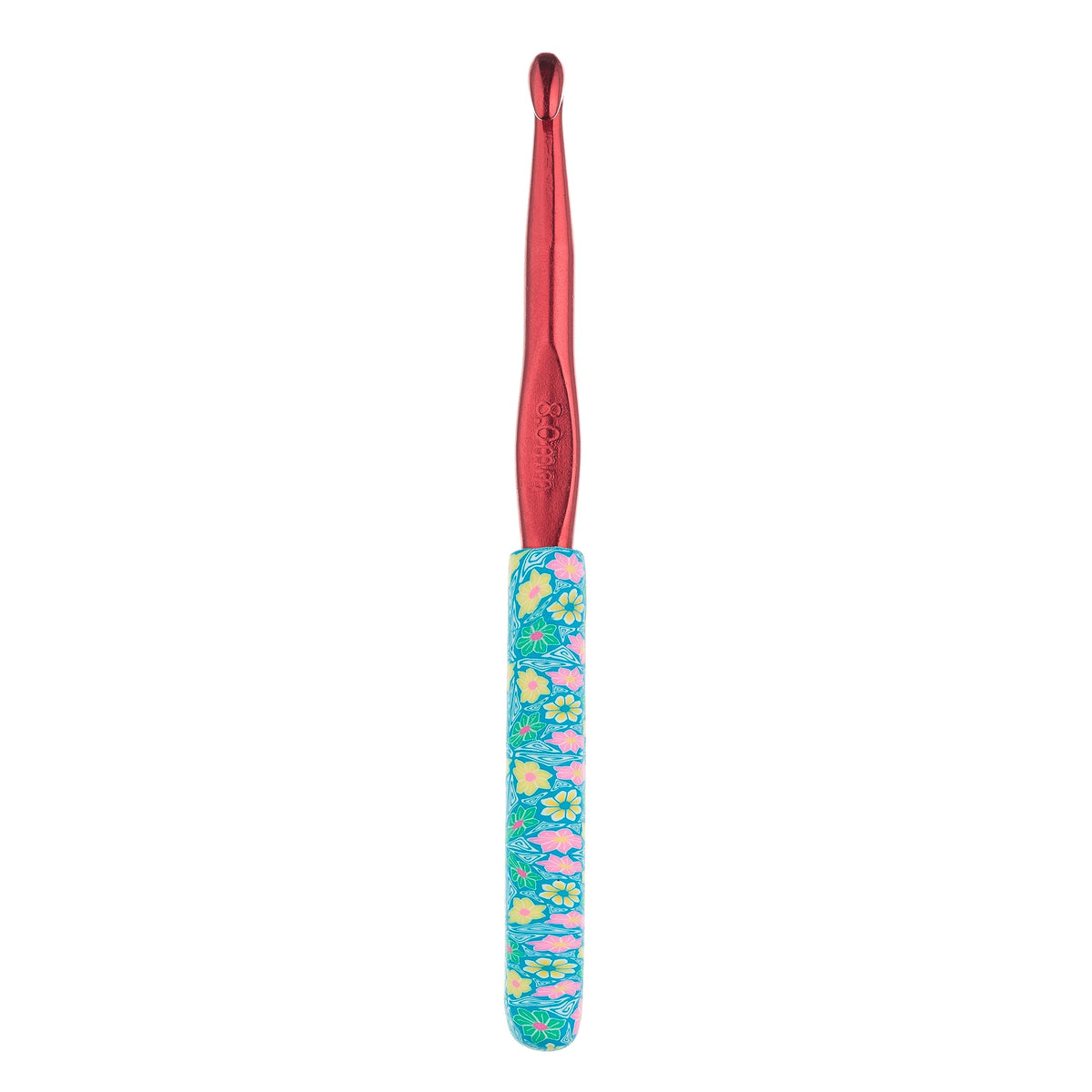 The Quilted Bear Crochet Hooks - Premium Soft Grip Floral Crochet Hooks with Ergonomic Polymer Clay Handle (8.0mm Crochet Hook)