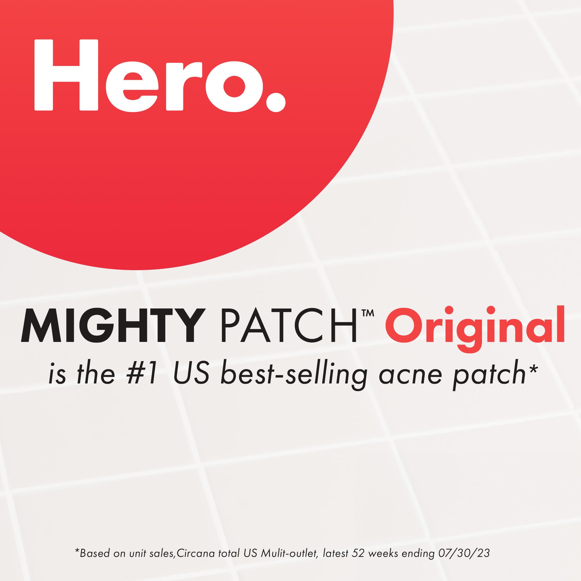 Mighty Patch Original Spot Patches by Hero Cosmetics, Day & Night Time Acne Treatment, Clear Spot Remover Hydrocolloid Patches, Anti Acne Dots, Spot Treatment Pimple Stickers - 72 Pimple Patches