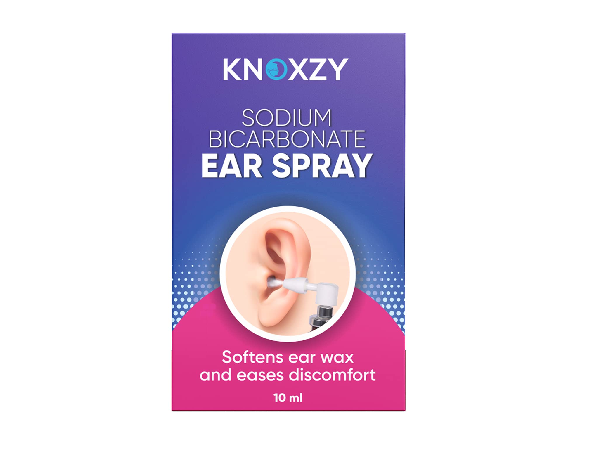 Knoxzy Sodium Bicarbonate Ear Spay, Ear Wax Remover for Clogged Ear Relief and Swimmer’s Ear – 10ml