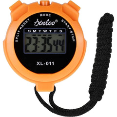 Stopwatches, Digital Sports Stop watch, referee kit, Handheld stopwatch Split Lap Timer, Neck Stopwatch, Shockproof Waterproof Stopwatch with LCD Display for Coaches Swimming Running Training (Orange)