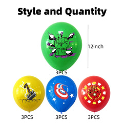 i-QiQi Superhero Balloons, The Avengers Birthday Party Decorations, Children's Party Supplies Happy Birthday Balloons for Boys.