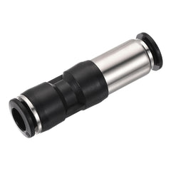 sourcing map Check Valve 10mm Inner Dia. Inline Air Tube Fitting Push to Connect Pneumatic Quick Connector for Vacuum Air Compressor Pump Black