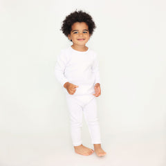 DreamBuy 20 Colours Ribbed Pyjama/Tracksuit/Loungewear Unisex Boys And Girls Pyjamas Baby Clothes Pyjamas For Women And Mens Pyjamas (L, White)