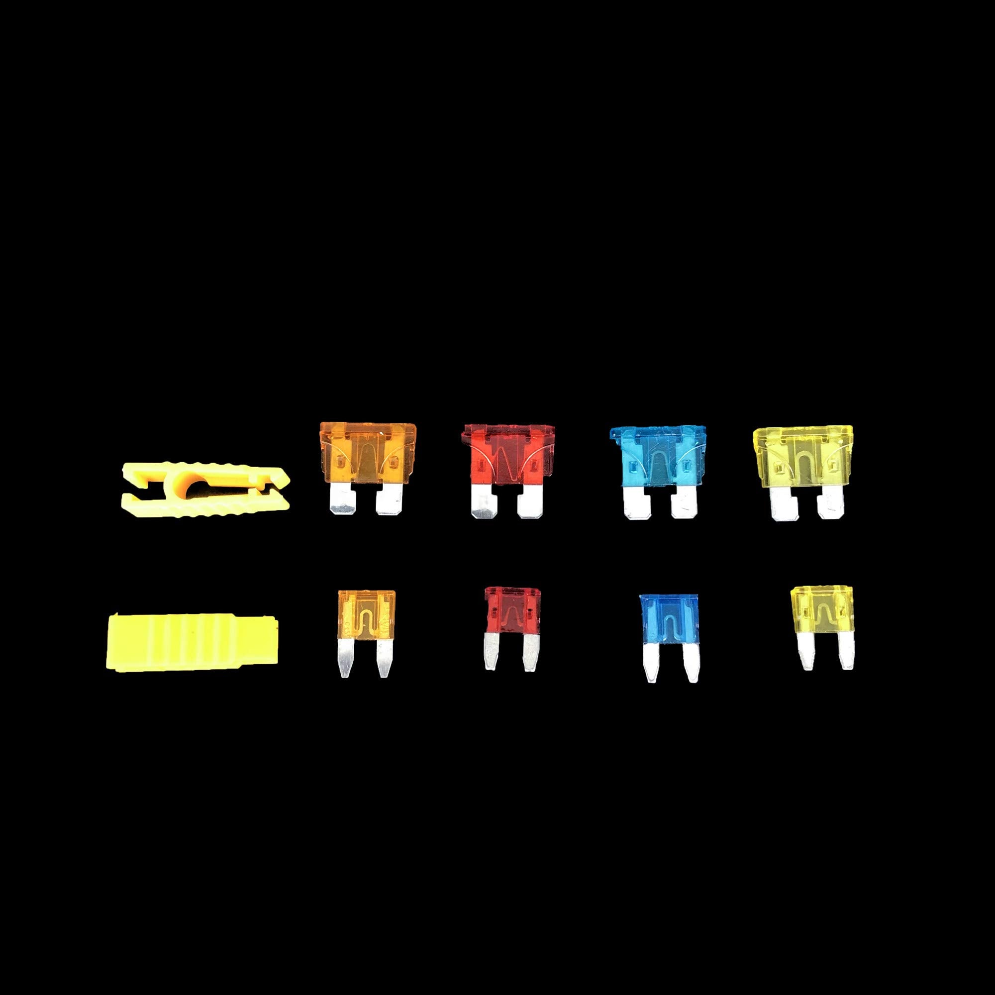 40PCS Mini/Standard Zinc Car Fuse Assortment Kit 5A 10A 15A 20A marine truck SUV replacement fuse with storage box