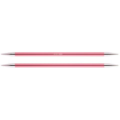 KnitPro KP47014 Zing: Knitting Pins: Sets of Five: Double Ended: 15cm x 6.50mm, Aluminium, Multi-Colour, 6.5mm