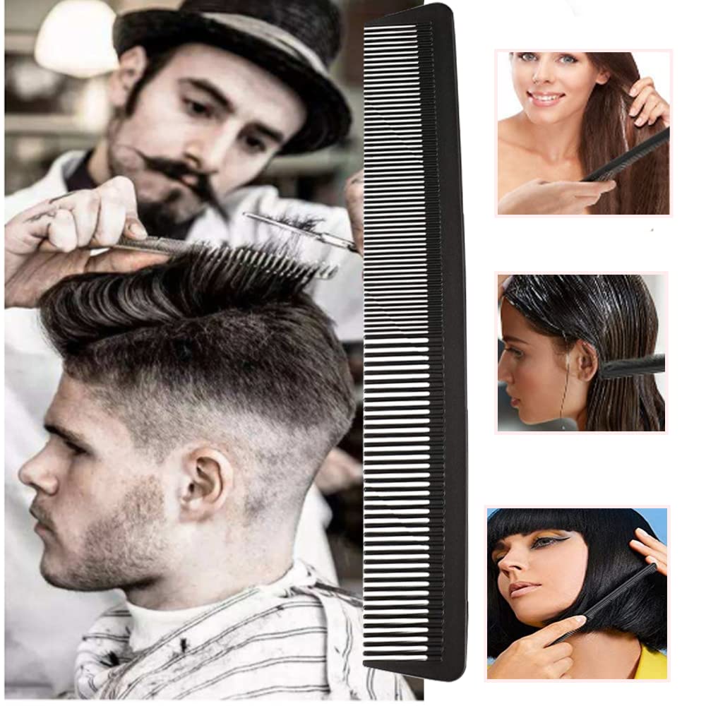 Hair Comb, Professional Hairdressing Carbon Fibre Comb, Fine and Standard Tooth Hair Cutting Comb, Heat Resistant Anti Static Hair Comb, Hairdressing Styling Combs