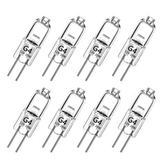 Haraqi 8 Pack G4 Halogen Bulbs，12 Volt 20 Watt Bi-Pin Halogen Bulbs Dimmable for Ceiling Lights,Table Light,Cabinet Lights,Warm White Brightness