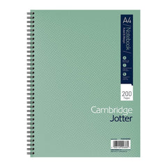 Cambridge Jotter, A4 Notebook, Wirebound, Lined, 200 Pages, Single Notepad, Green