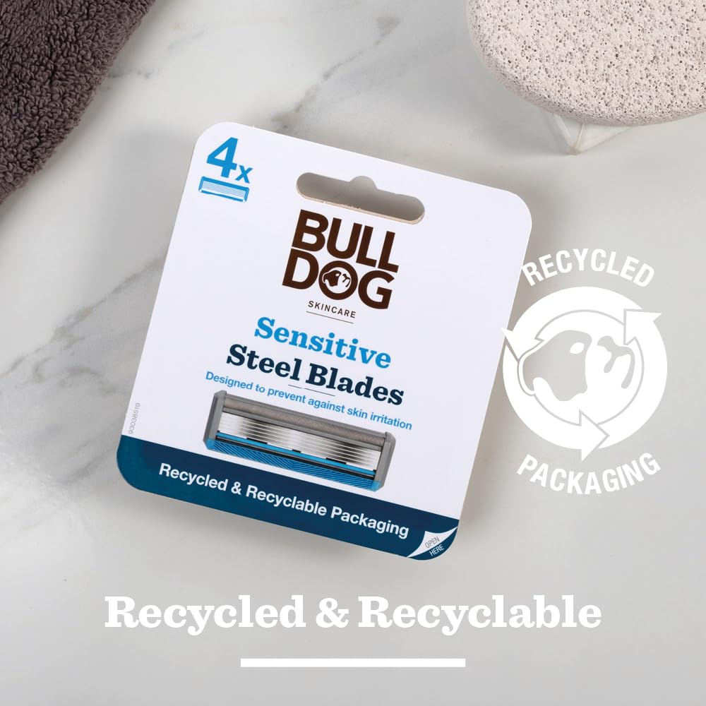 Bulldog Skincare Sensitive Bamboo Razor Blades x4