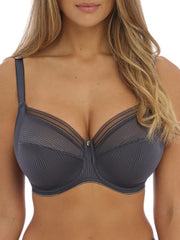 Fantasie Women's Fusion Underwire Full Cup Side Support Bra Coverage, Opaque, Slate, 34HH US