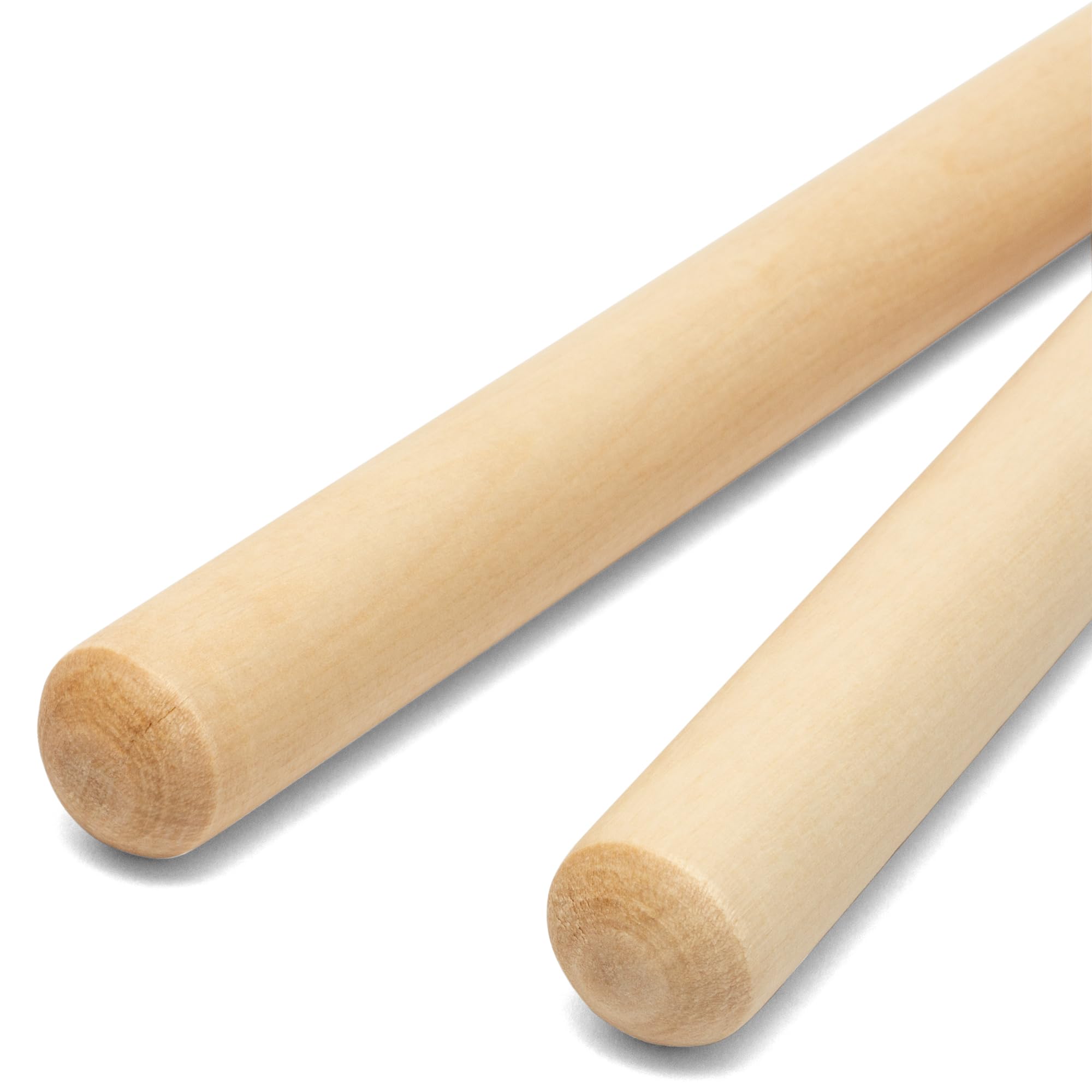 Theodore CLA7-NT Wooden Claves - Quality Rhythm Sticks - Natural - Pair