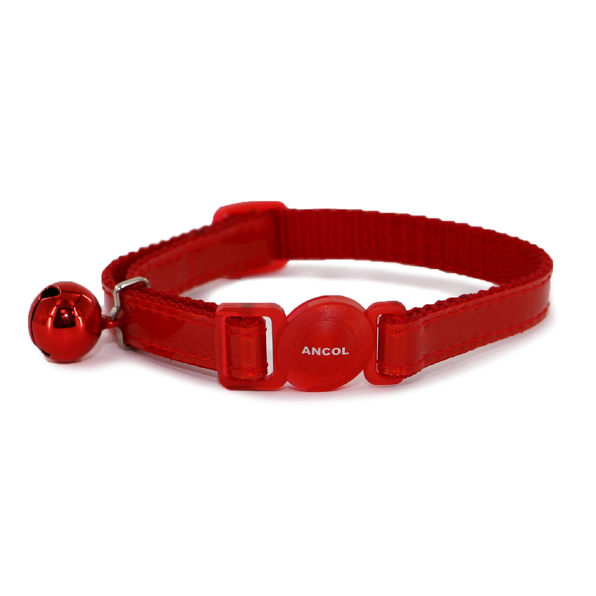 Ancol Gloss Reflective Cat Collar with safety buckle Red