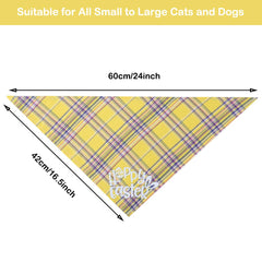 SHOKUTO 2 Pcs Easter Dog Bandanas, Washable Dog Triangle Bibs Pet Kerchief Scarf Adjustable Neckerchief with Egg Bunny Pattern for Dogs, Cats, Pets, Holiday Festival