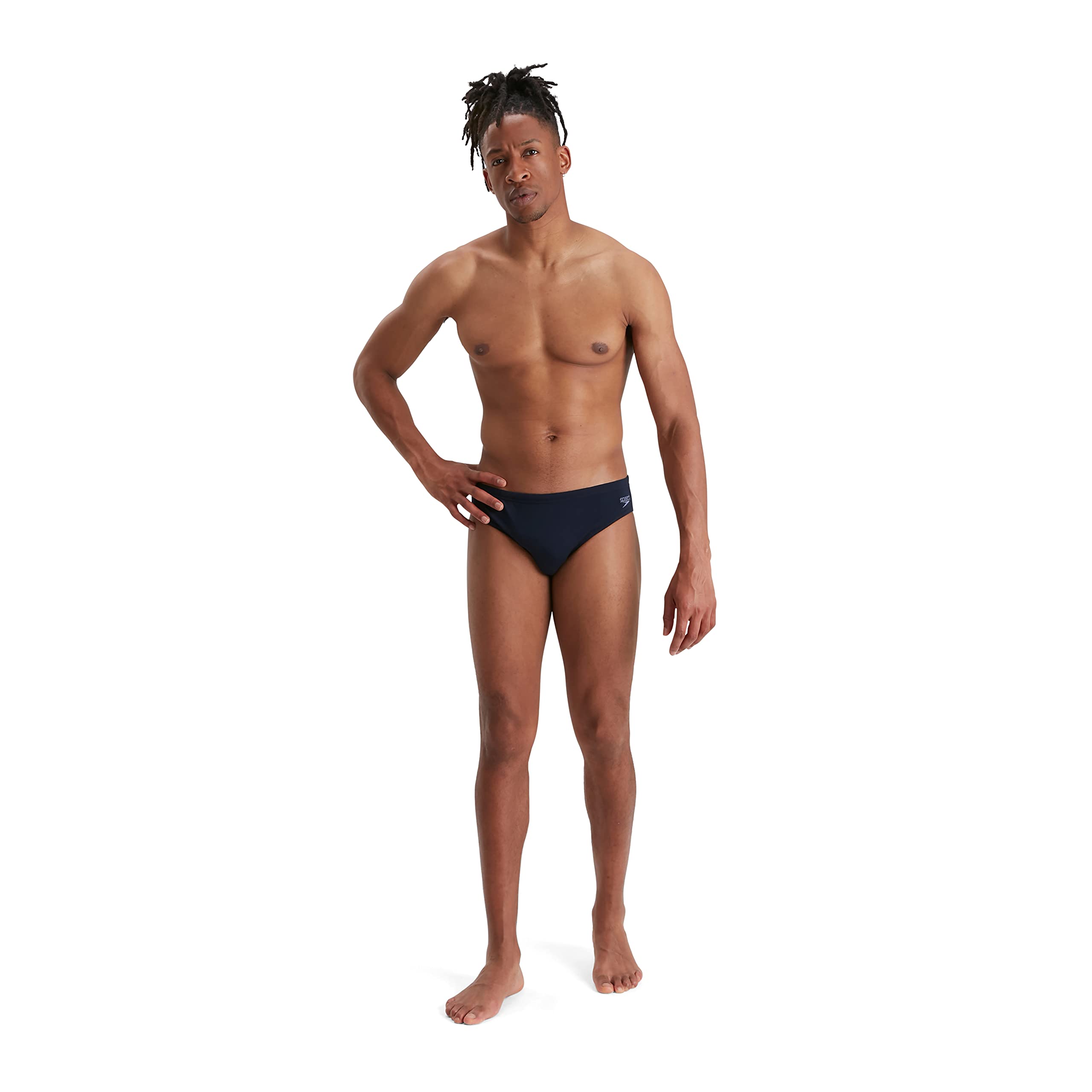 Speedo Men's Essential Eco Enduranceand 7cm Swimming Briefs  Chlorine Resistant   Recycled Fabric   Swim Fitness   Training   Holiday  Speedos, True Navy, 32