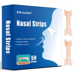 Nasal Strips 50 pieces Nose Strips Anti Snoring Devices, Relieve a blocked nose due to colds, allergies, Snore Stopper for sports and sleep, Residue-free Removable Snore Strips, Anti Snore Drug-free