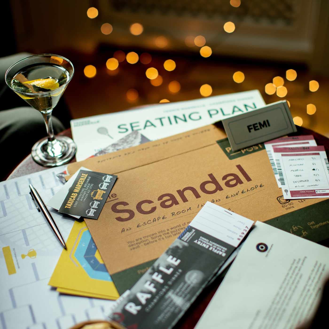 Unique Escape Room In An Envelope   Great For Groups - Families & Friends   Perfect For Games Night   Escape Room In A Box   Puzzle Mystery Game - The Scandal