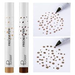 ILantule Freckle Pen, 2 Pieces Natural Freckle Pen, Freckles Pen, Easy to Color, Waterproof Durability